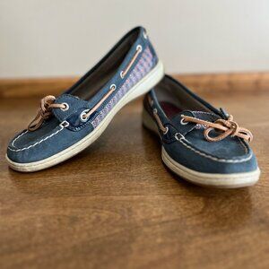 Womens Sperry Top Sider 8.5M Floral Navy Blue STS90078